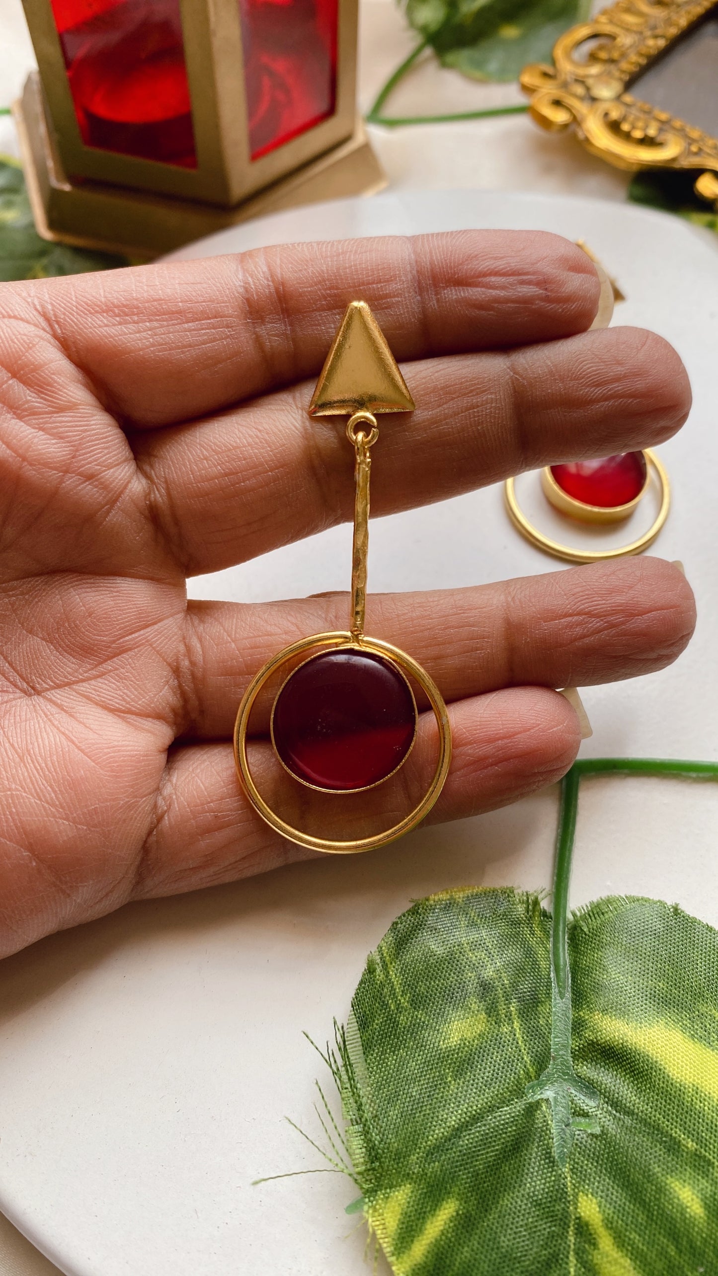 Leela Earrings - Red