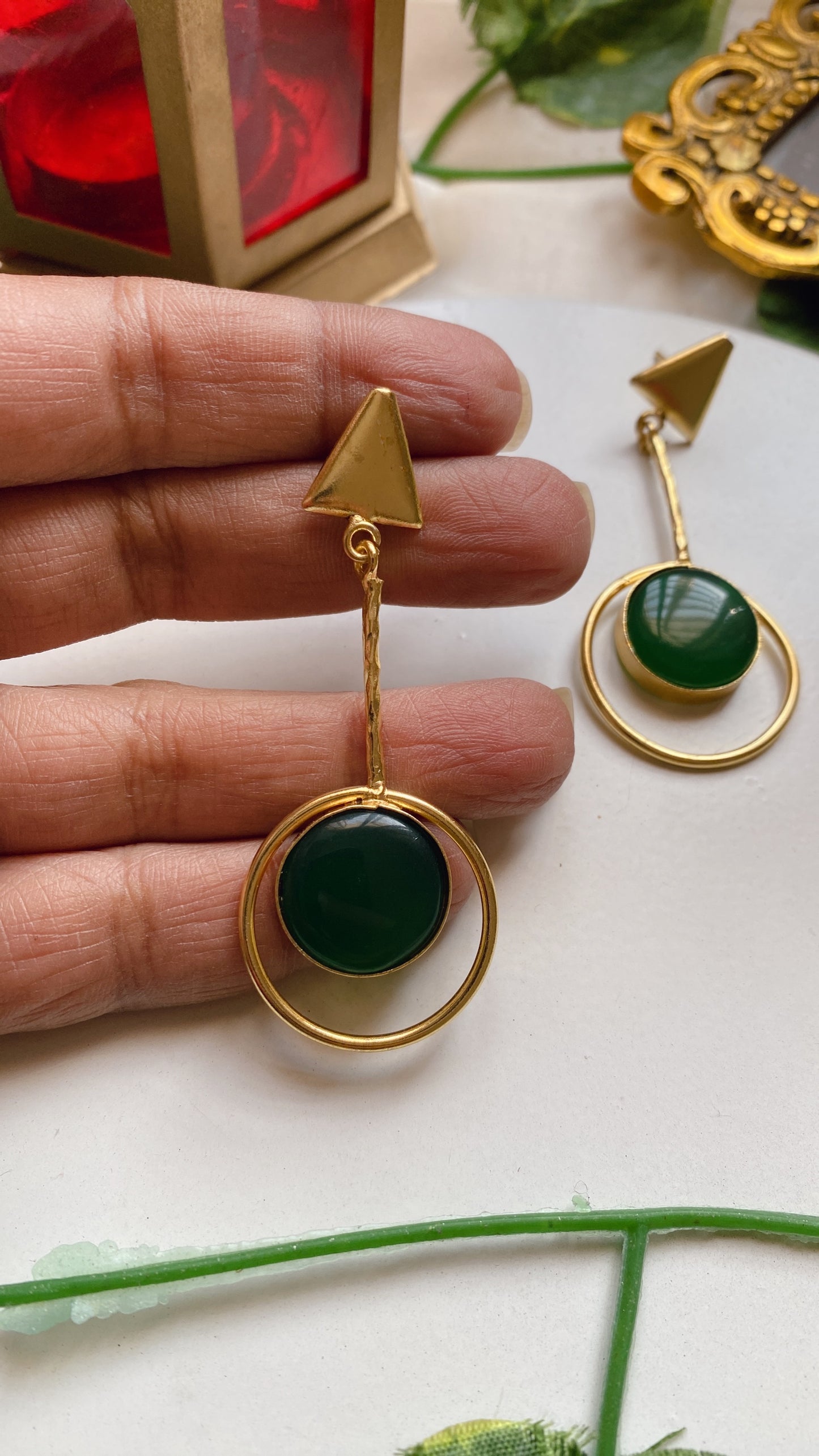 Leela Earrings - Green