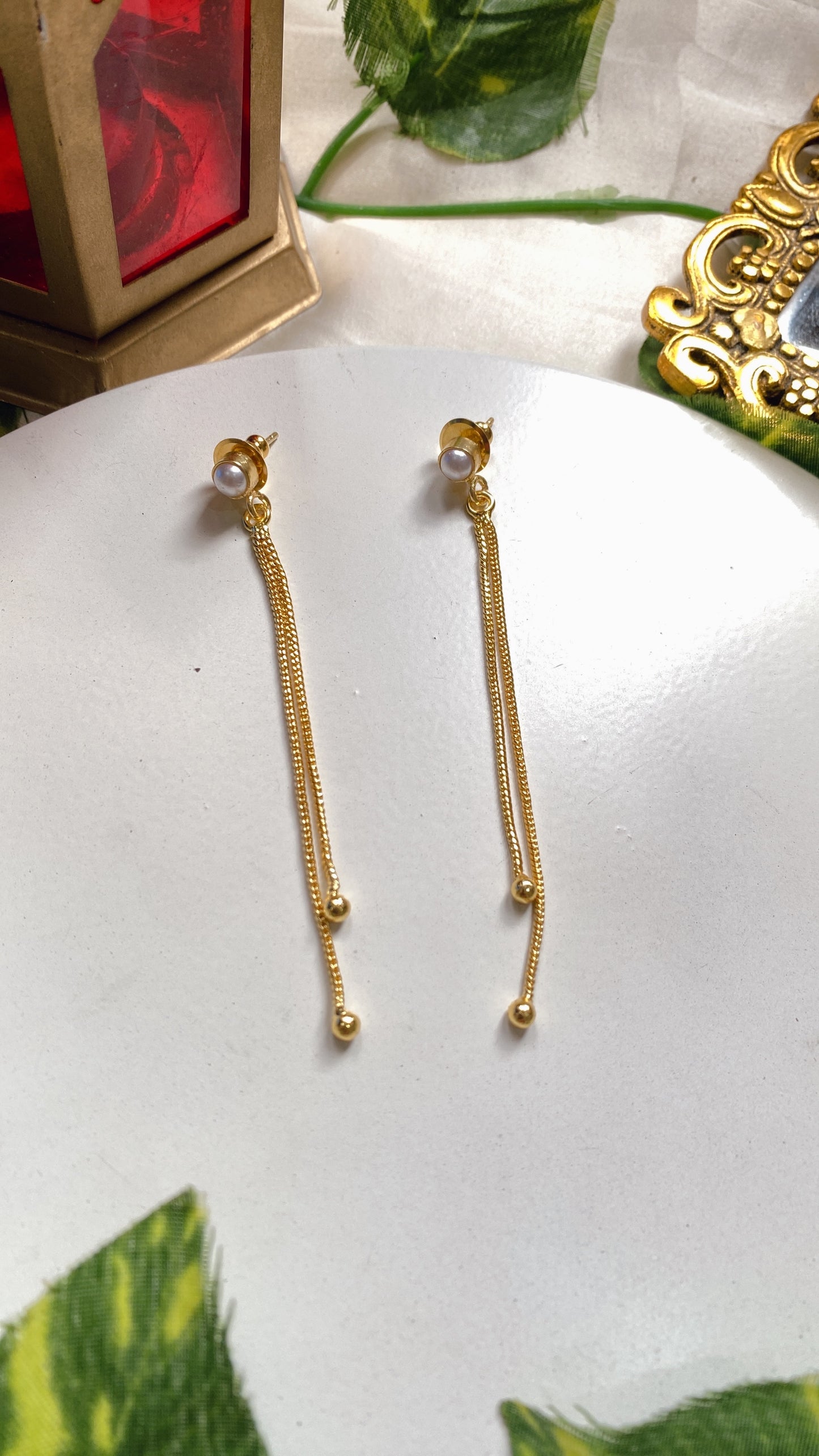 Rooh Chain Drop Earrings