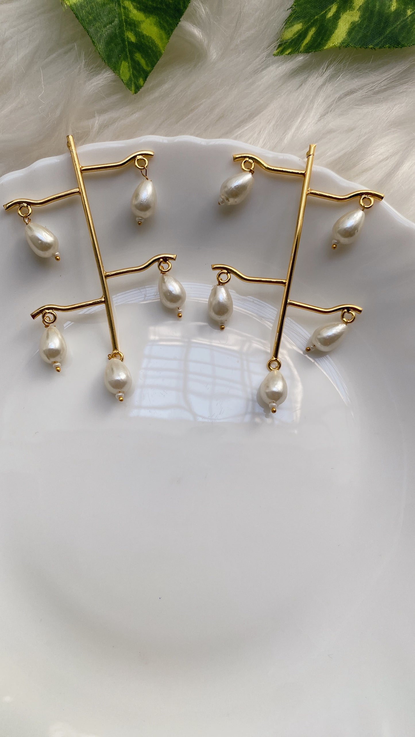 Twisted Vines brass earrings